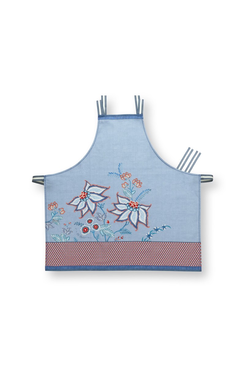 Pip Studio Flower Festival Blue Keukenschort Blauw Pip Studio Flower Festival Blue Keukenschort Blauw