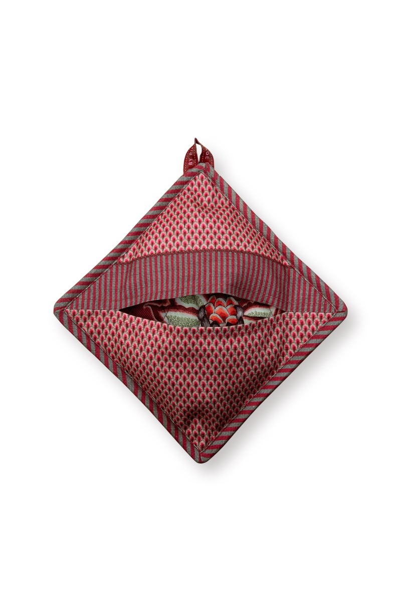 Pip Studio Flower Festival Pannenlap Dark Pink