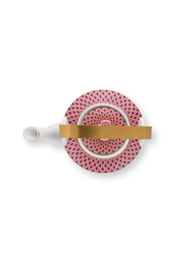 Pip Studio Oriental Flower Festival Dark Pink Teapot 1000ML