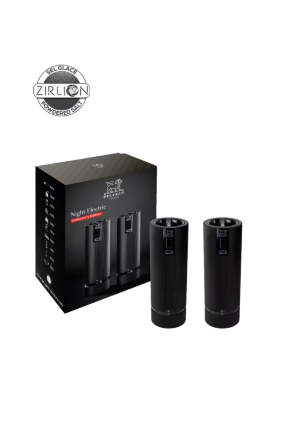 Peugeot Night Electric Peper- en Zoutmolen Matzwart 15cm