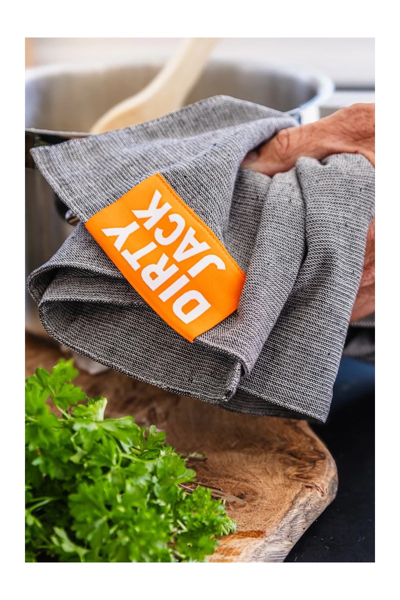 DIRTY JACK Kookdoek Charcoal - Orange Label
