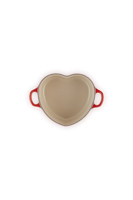 Le Creuset Braadpan Hart met RVS Hartjesknop 20cm