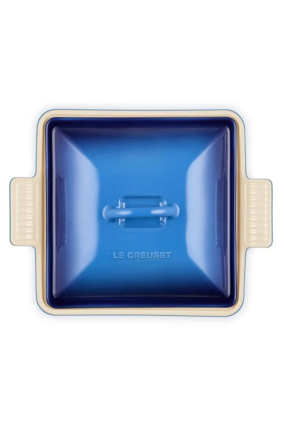 Le Creuset Heritage Ovenschaal met Deksel Vierkant, 23cm Azure