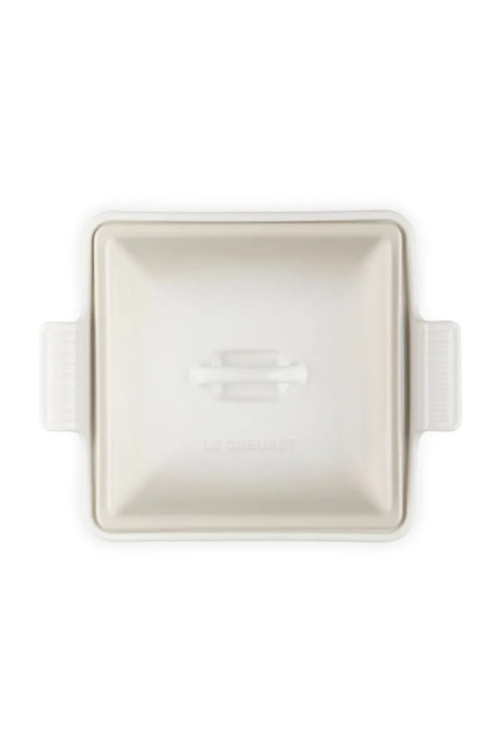 Le Creuset Heritage Ovenschaal met Deksel Vierkant, 23cm Meringue