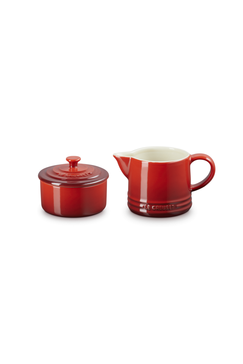 Le Creuset Melk- en Suikerset Signature Kersenrood