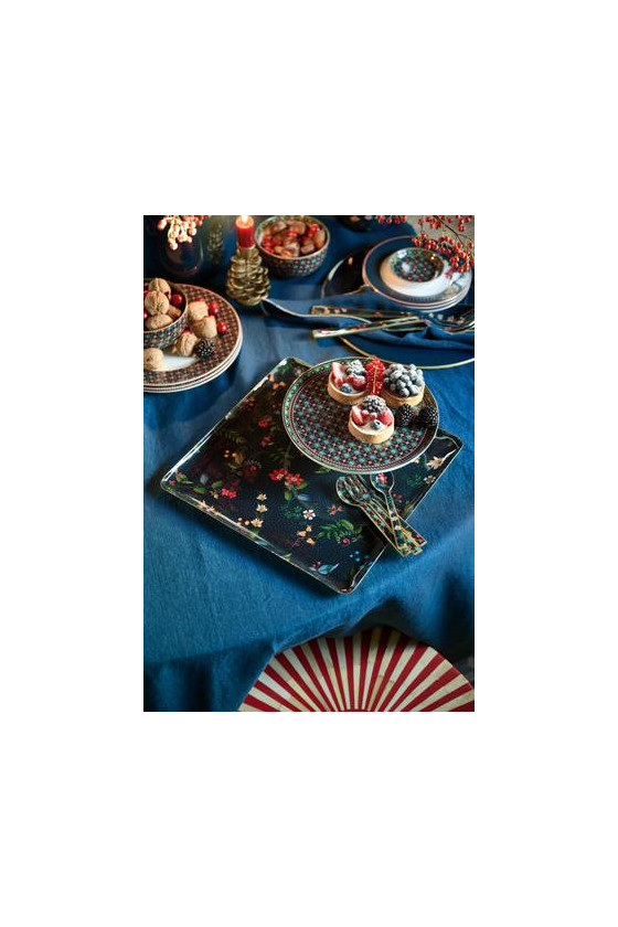 Pip Studio Tray Metal Medium Berry Blues Dark Blue 30.5x30.5cm