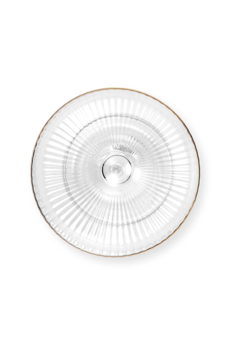 vtwonen Champagne Coupe met gouden rand - Set van 4