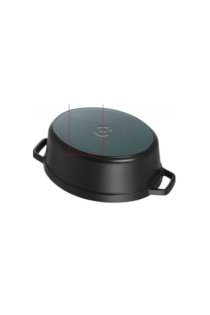 Braadpan Staub zwart ovaal 31 cm