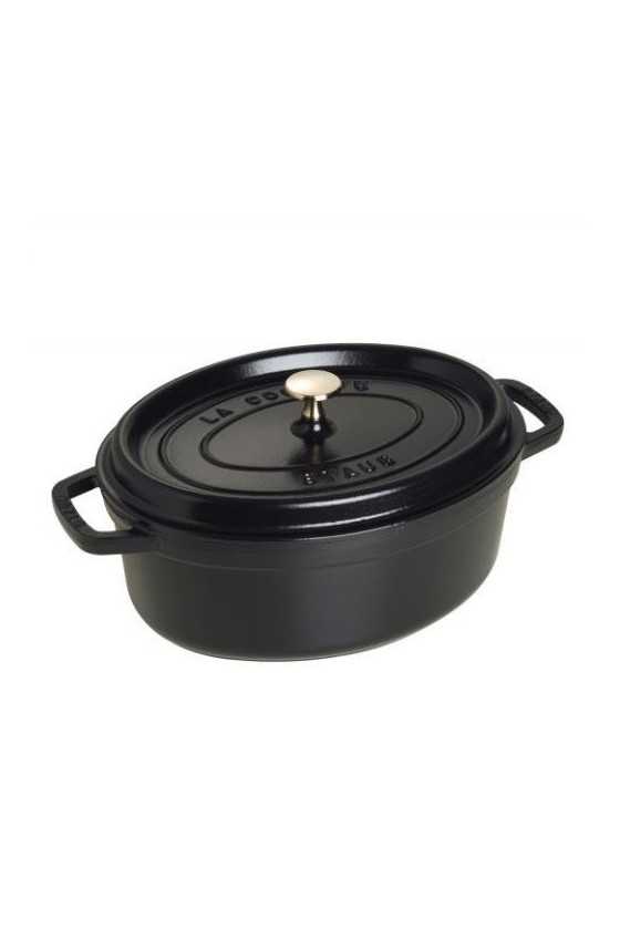 Braadpan Staub zwart ovaal 31 cm