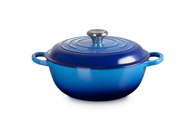 Le Creuset Marmite met Hoge Deksel Azure 26cm
